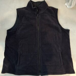 Lands end black zip up fleece